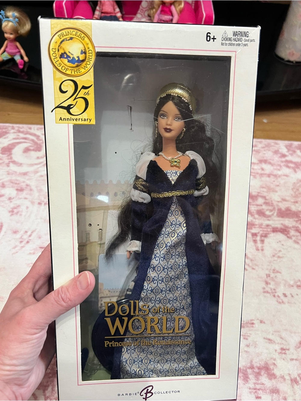 Barbie Dolls of the World Princess in Navy Blue and Cream Gown